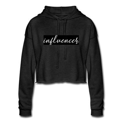 Influencer Women's Cropped Hoodie - deep heather