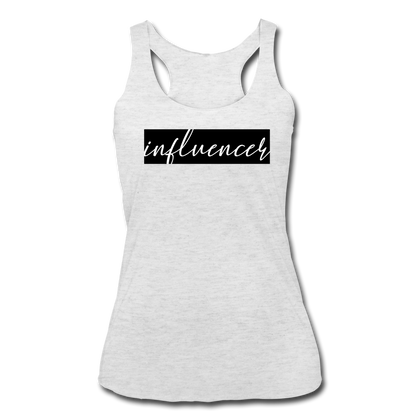 Influencer Women’s Tri-Blend Racerback Tank - heather white