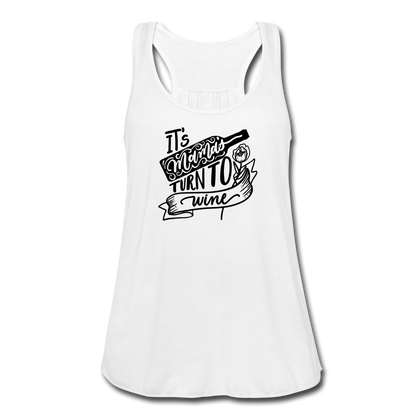 It's Mama's Turn to Wine Women's Flowy Tank Top - white