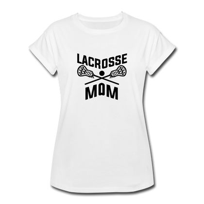 Lacrosse Mom Women's Relaxed Fit T-Shirt - white