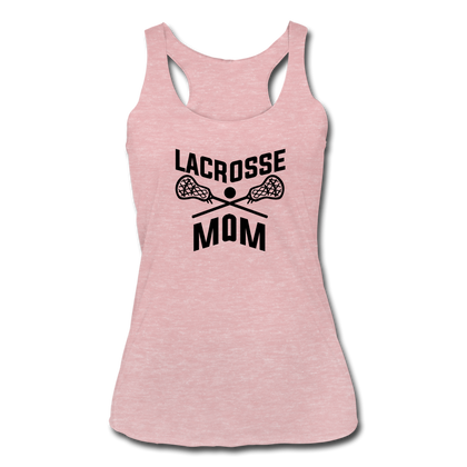 Lacrosse Mom Women’s Tri-Blend Racerback Tank - heather dusty rose