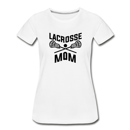 Lacrosse Mom Women’s Premium Organic T-Shirt - white