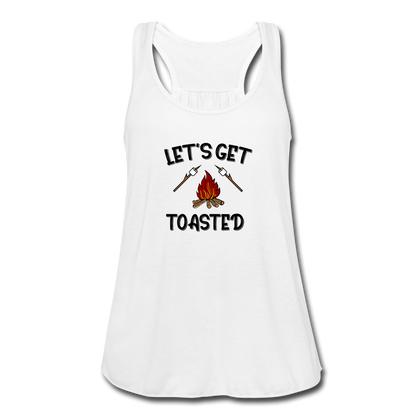 Let's Get Toasted Women's Flowy Tank Top - white