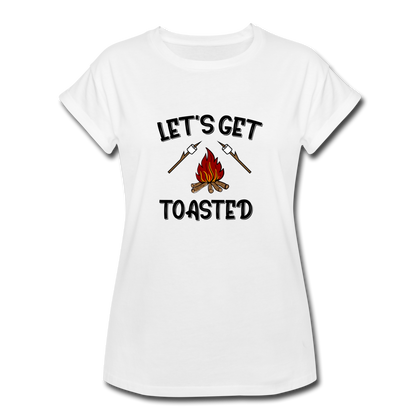 Let's Get Toasted Women's Relaxed Fit T-Shirt - white