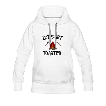 Let's Get Toasted Women’s Premium Hoodie - white