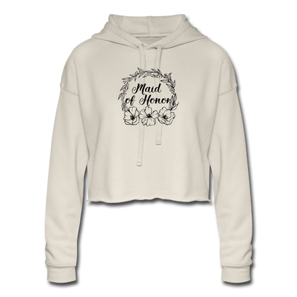 Maid of Honor Women's Cropped Hoodie - dust