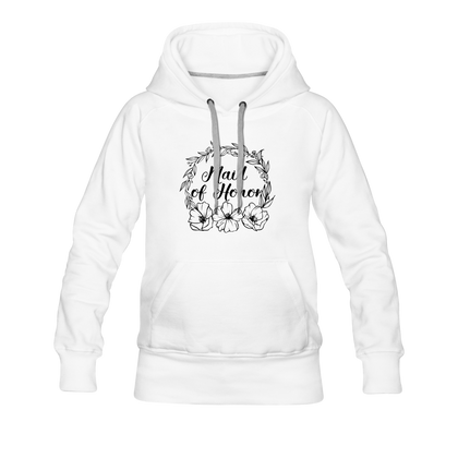 Maid of Honor Women’s Premium Hoodie - white