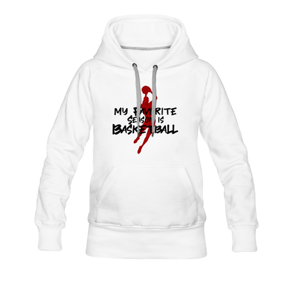 My Favorite Season is Basketball Women’s Premium Hoodie - white