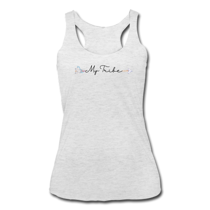 My Tribe Women’s Tri-Blend Racerback Tank - heather white