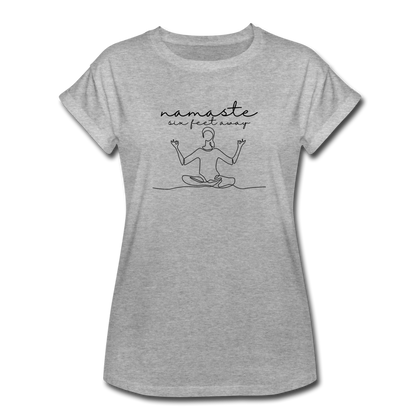 Namaste Six Feet Away Women's Relaxed Fit T-Shirt - heather gray