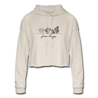 Free Hugs Women's Cropped Hoodie - dust