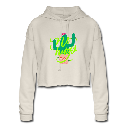 No Hugs Women's Cropped Hoodie - dust