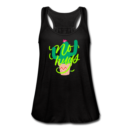 No Hugs Women's Flowy Tank Top - black