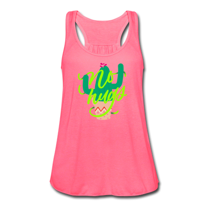 No Hugs Women's Flowy Tank Top - neon pink