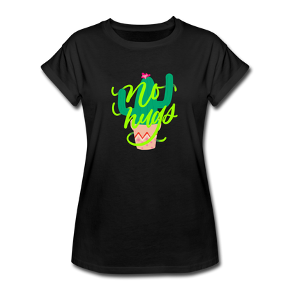 No Hugs Women's Relaxed Fit T-Shirt - black