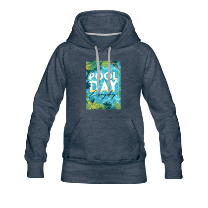 Pool Day Everyday Women’s Premium Hoodie - heather denim