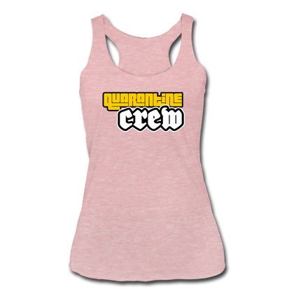 Quarantine Crew Women’s Tri-Blend Racerback Tank - heather dusty rose