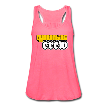 Quarantine Crew Women's Flowy Tank Top - neon pink