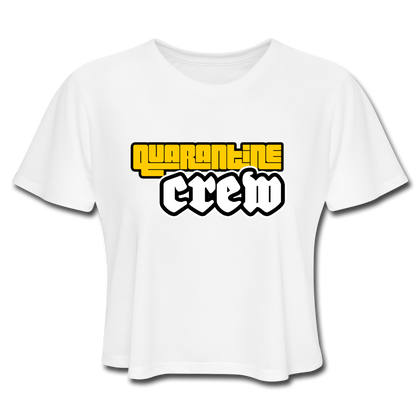 Quarantine Crew Women's Cropped T-Shirt - white