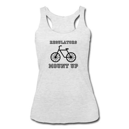 Regulators Mount Up Women’s Tri-Blend Racerback Tank - heather white