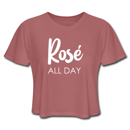 Rose All Day Women's Cropped T-Shirt - mauve