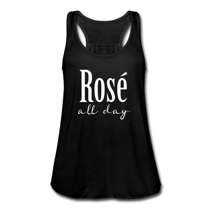 Rose All Day Women's Flowy Tank Top - black