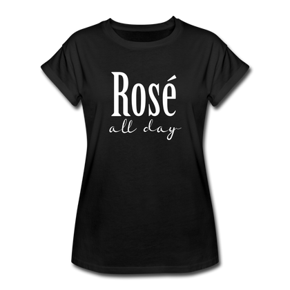 Rose All Day Women's Relaxed Fit T-Shirt - black