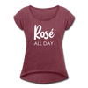 Rose All Day Women's Roll Cuff T-Shirt