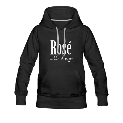 Rose All Day Women’s Premium Hoodie - black