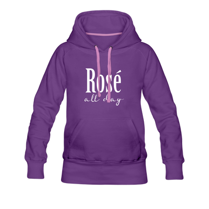 Rose All Day Women’s Premium Hoodie - purple