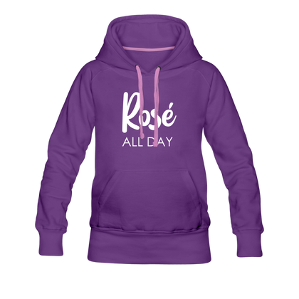 Rose All Day Women’s Premium Hoodie - purple