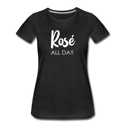 Rose All Day Women’s Premium Organic T-Shirt - black