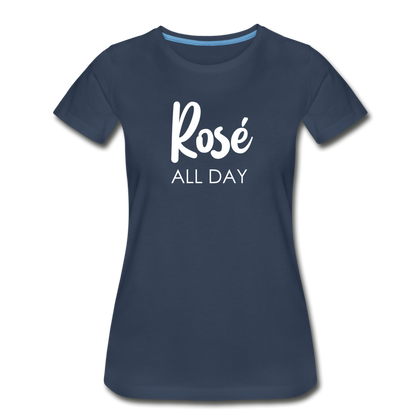 Rose All Day Women’s Premium Organic T-Shirt - navy