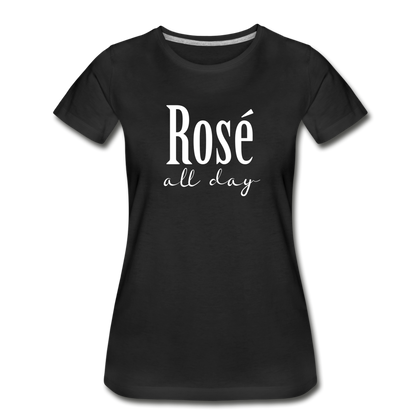 Rose All Day Women’s Premium Organic T-Shirt - black