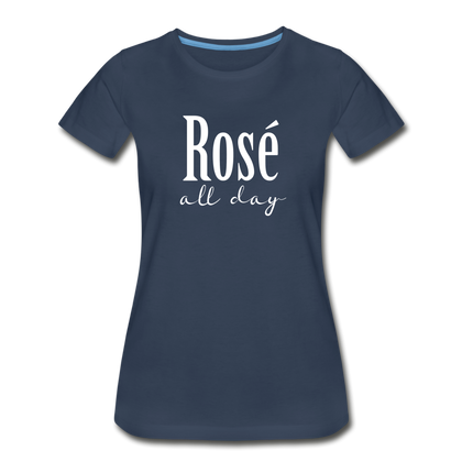 Rose All Day Women’s Premium Organic T-Shirt - navy