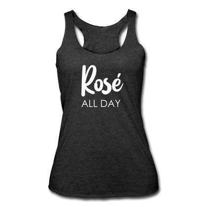 Rose All Day Women’s Tri-Blend Racerback Tank - heather black