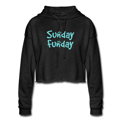 Sunday Funday Women's Cropped Hoodie - deep heather