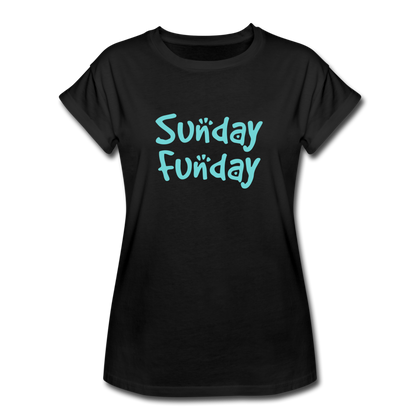 Sunday Funday Women's Relaxed Fit T-Shirt - black