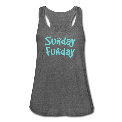 Sunday Funday Women's Flowy Tank Top - deep heather