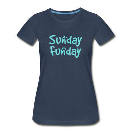 Sunday Funday Women’s Premium Organic T-Shirt - navy