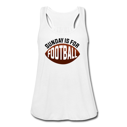 Sunday is for Football Women's Flowy Tank Top - white