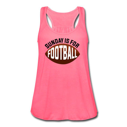 Sunday is for Football Women's Flowy Tank Top - neon pink