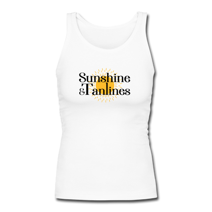 Sunshine & Tanlines Women's Longer Length Fitted Tank - white