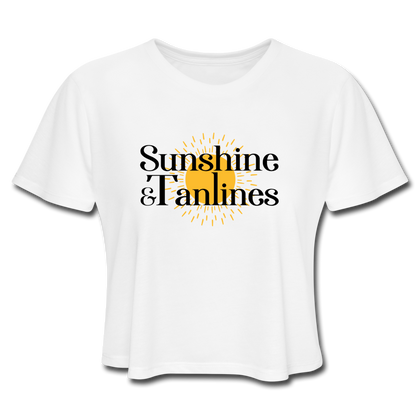 Sunshine & Tanlines Women's Cropped T-Shirt - white