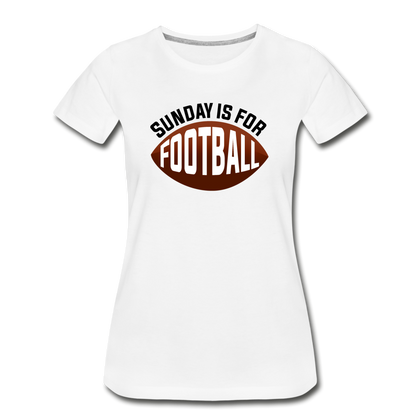 Sunday is for Football Women’s Premium Organic T-Shirt - white