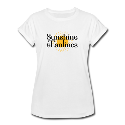 Sunshine & Tanlines Women's Relaxed Fit T-Shirt - white