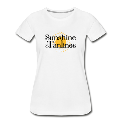 Sunshine & Tanlines Women’s Premium Organic T-Shirt - white