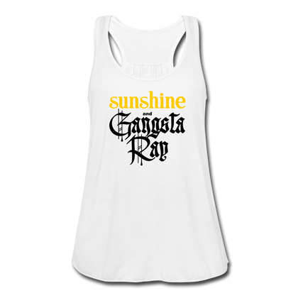 Sunshine and Gangsta Rap Women's Flowy Tank Top - white