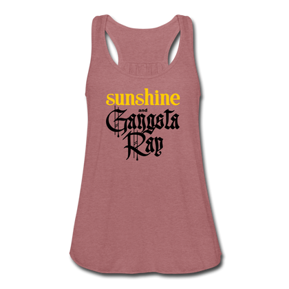 Sunshine and Gangsta Rap Women's Flowy Tank Top - mauve