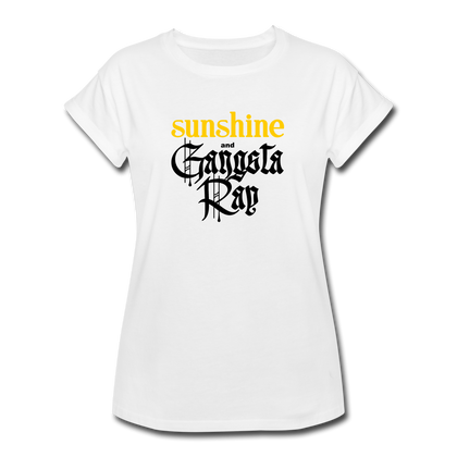 Sunshine and Gangsta Rap Women's Relaxed Fit T-Shirt - white